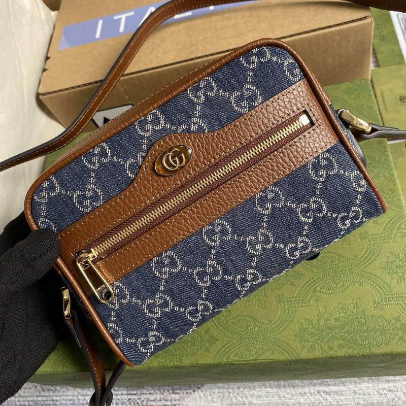 Gucci 517350 Ophidia GG Mini Bag Navy blue - Default Title - View 6