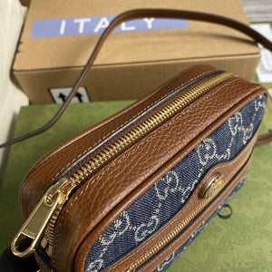 Gucci 517350 Ophidia GG Mini Bag Navy blue - Default Title - View 8