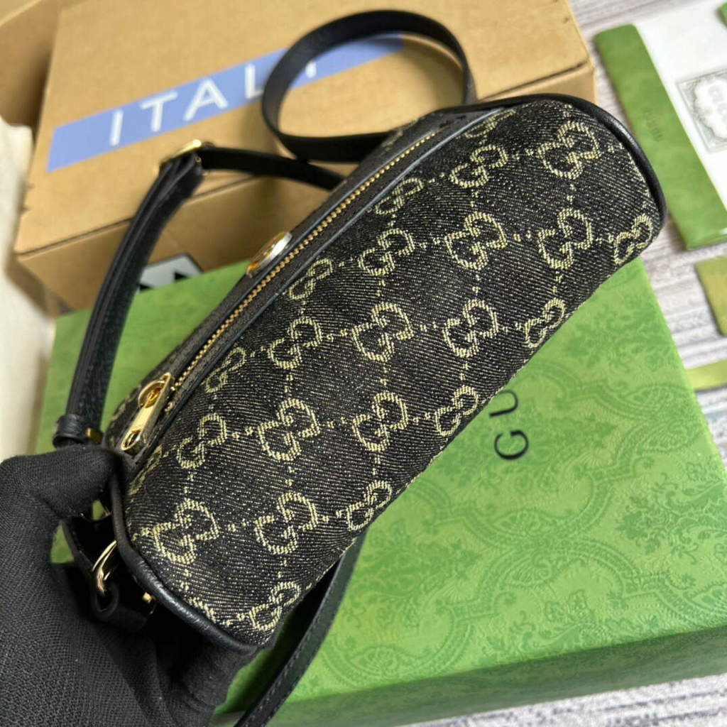 Gucci 517350 Ophidia GG Mini Bag Black