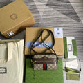 Gucci 517350 Ophidia GG Supreme Mini Bag Beige Ebony - Default Title - View 1