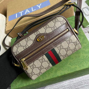 Gucci 517350 Ophidia GG Supreme Mini Bag Beige Ebony - Default Title - View 4