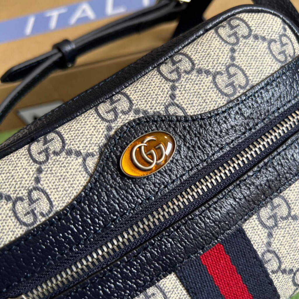 Gucci 517350 Ophidia GG Mini Bag Beige Blue