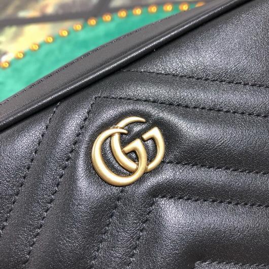 Gucci 523380 GG Marmont Matelass¨¦ Belt Bag 448065 Black - luxibagsmall
