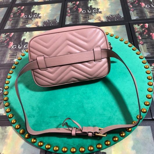 Gucci 523380 GG Marmont Matelass¨¦ Belt Bag 448065 Pink - luxibagsmall