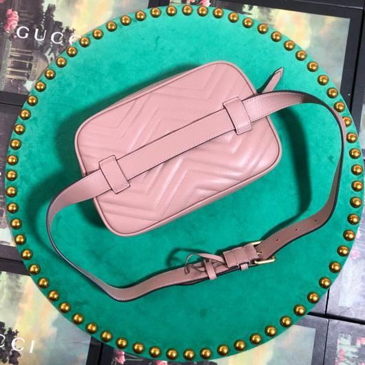 Gucci 523380 GG Marmont Matelass¨¦ Belt Bag 448065 Pink - luxibagsmall