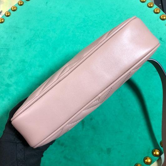 Gucci 523380 GG Marmont Matelass¨¦ Belt Bag 448065 Pink - luxibagsmall