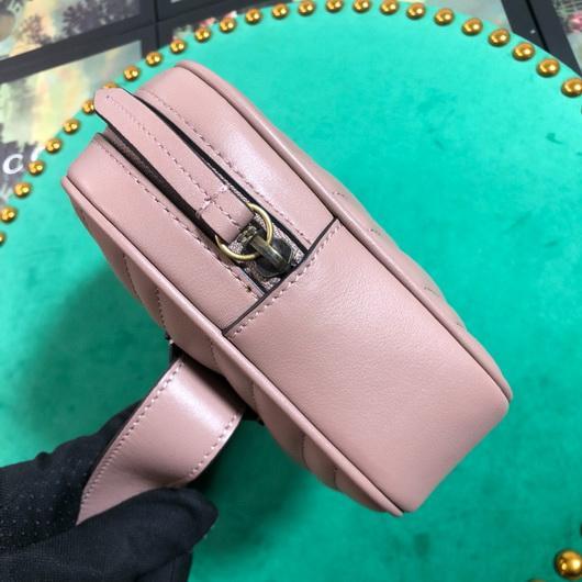 Gucci 523380 GG Marmont Matelass¨¦ Belt Bag 448065 Pink - luxibagsmall