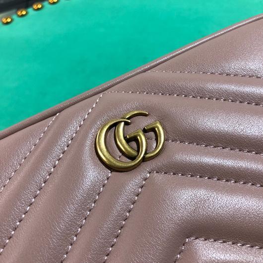 Gucci 523380 GG Marmont Matelass¨¦ Belt Bag 448065 Pink - luxibagsmall