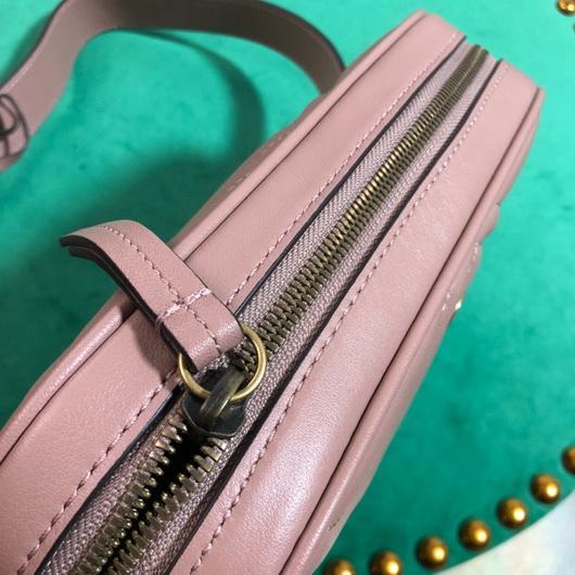 Gucci 523380 GG Marmont Matelass¨¦ Belt Bag 448065 Pink - luxibagsmall