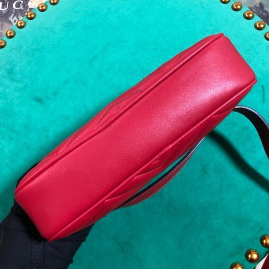 Gucci 523380 GG Marmont Matelass¨¦ Belt Bag 448065 Red - luxibagsmall