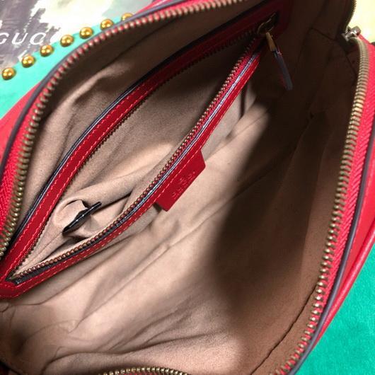Gucci 523380 GG Marmont Matelass¨¦ Belt Bag 448065 Red - luxibagsmall