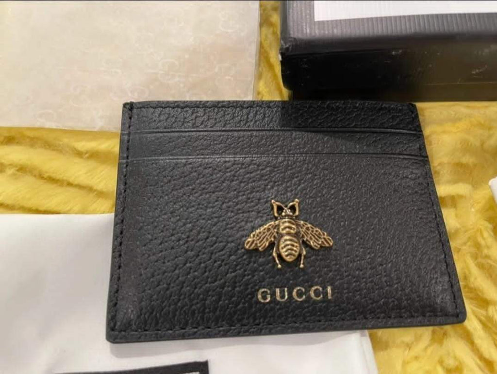 Gucci 523685 Men¡®s card holders and coin cases Animalier leather card case - luxibagsmall