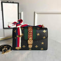 Gucci 524405 GG Sylvie Small Shoulder Bag Black - luxibagsmall
