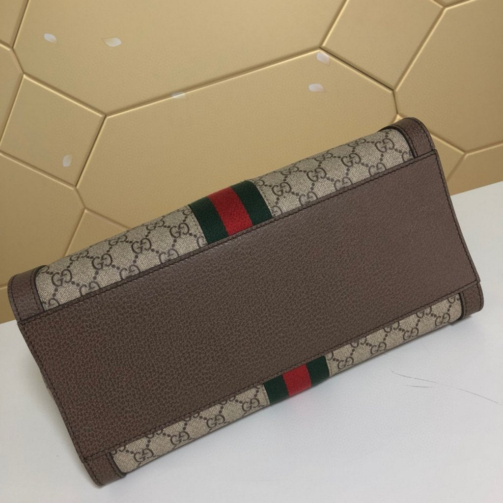 Gucci 524537 Ophidia GG Medium Tote Brown Bag - luxibagsmall