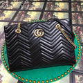 Gucci 524578 GG Marmont Matelass¨¦ Shoulder Bag Black - luxibagsmall