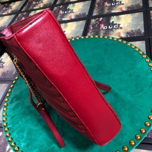 Gucci 524578 GG Marmont Matelass¨¦ Shoulder Bag Red - luxibagsmall