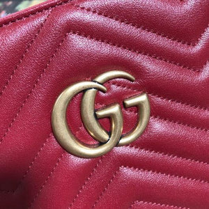 Gucci 524578 GG Marmont Matelass¨¦ Shoulder Bag Red - luxibagsmall