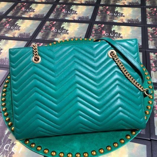 Gucci 524578 GG Marmont Matelass¨¦ Shoulder Bag Green - luxibagsmall