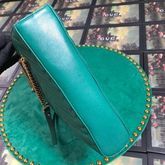 Gucci 524578 GG Marmont Matelass¨¦ Shoulder Bag Green - luxibagsmall