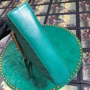 Gucci 524578 GG Marmont Matelass¨¦ Shoulder Bag Green - luxibagsmall
