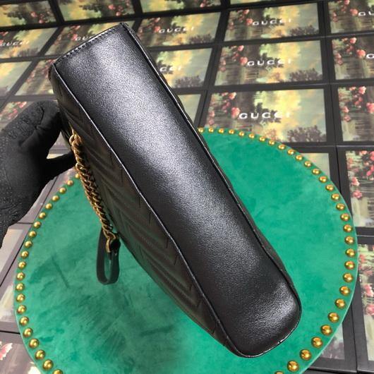 Gucci 524578 GG Marmont Matelass¨¦ Shoulder Bag Black - luxibagsmall