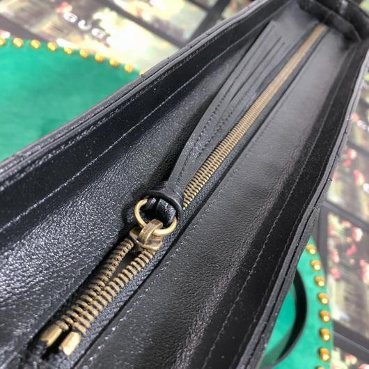 Gucci 524578 GG Marmont Matelass¨¦ Shoulder Bag Black - luxibagsmall