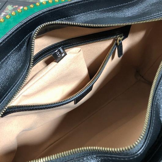 Gucci 524578 GG Marmont Matelass¨¦ Shoulder Bag Black - luxibagsmall