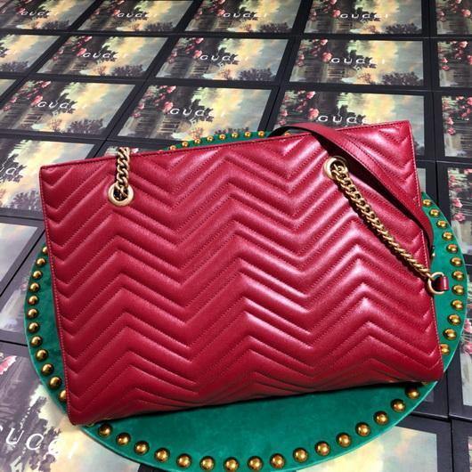Gucci 524578 GG Marmont Matelass¨¦ Shoulder Bag Red - luxibagsmall