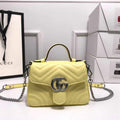 Gucci a€?47260 GG Marmont Mini Top Handle Bag Yellow - luxibagsmall