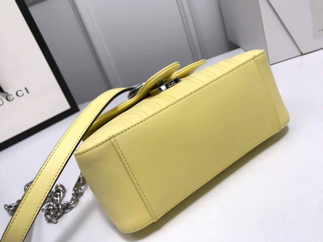 Gucci a€?47260 GG Marmont Mini Top Handle Bag Yellow - luxibagsmall