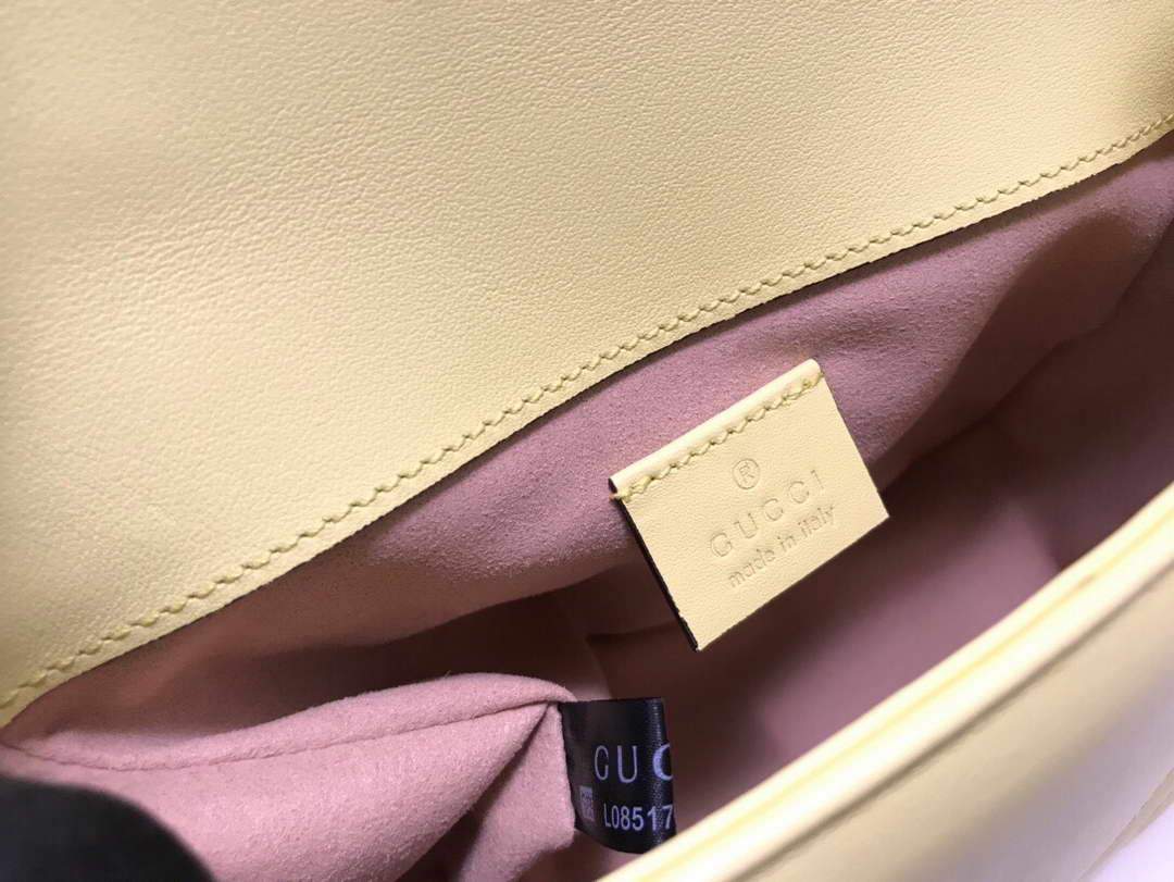 Gucci a€?47260 GG Marmont Mini Top Handle Bag Yellow - luxibagsmall