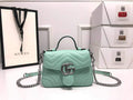 Gucci a€?47260 GG Marmont Mini Top Handle Bag Green - luxibagsmall