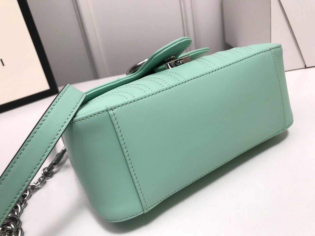 Gucci a€?47260 GG Marmont Mini Top Handle Bag Green - luxibagsmall