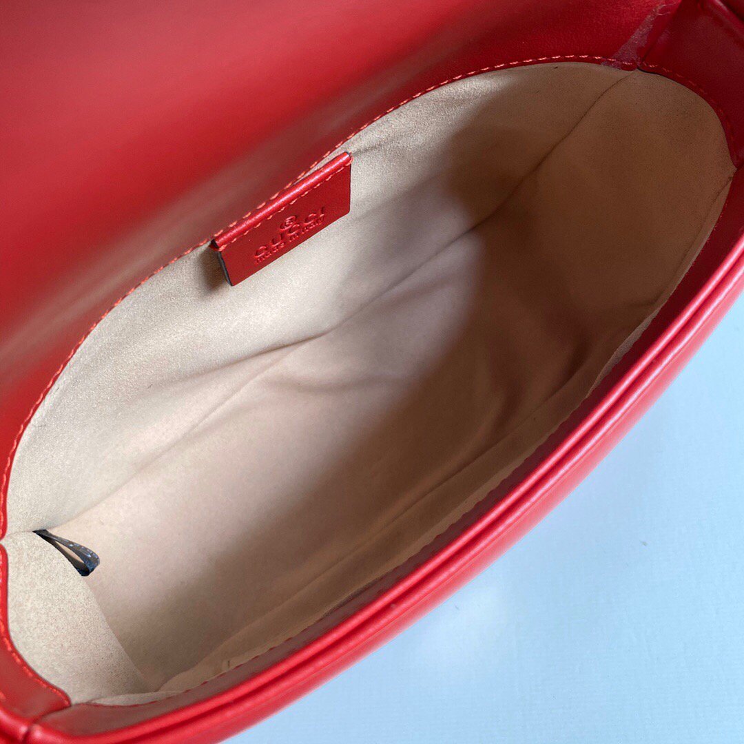 Gucci a€?47260 GG Marmont Mini Top Handle Bag Red - luxibagsmall