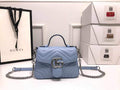 Gucci a€?47260 GG Marmont Mini Top Handle Bag Blue - luxibagsmall