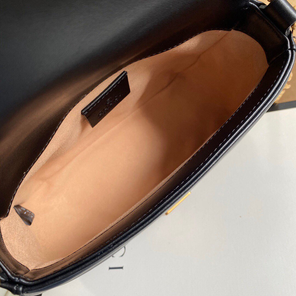 Gucci a€?47260 GG Marmont Mini Top Handle Bag Black - luxibagsmall