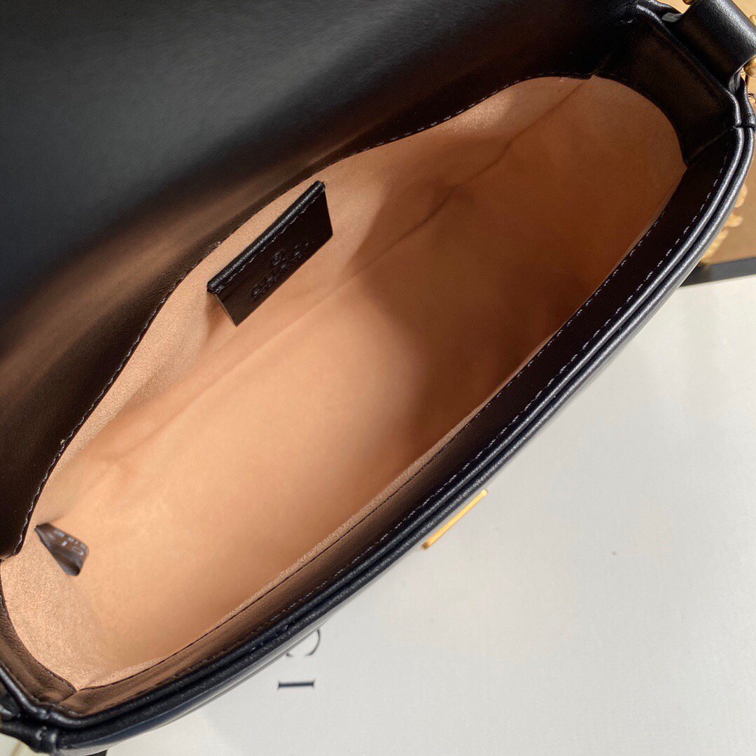 Gucci a€?47260 GG Marmont Mini Top Handle Bag Black - luxibagsmall