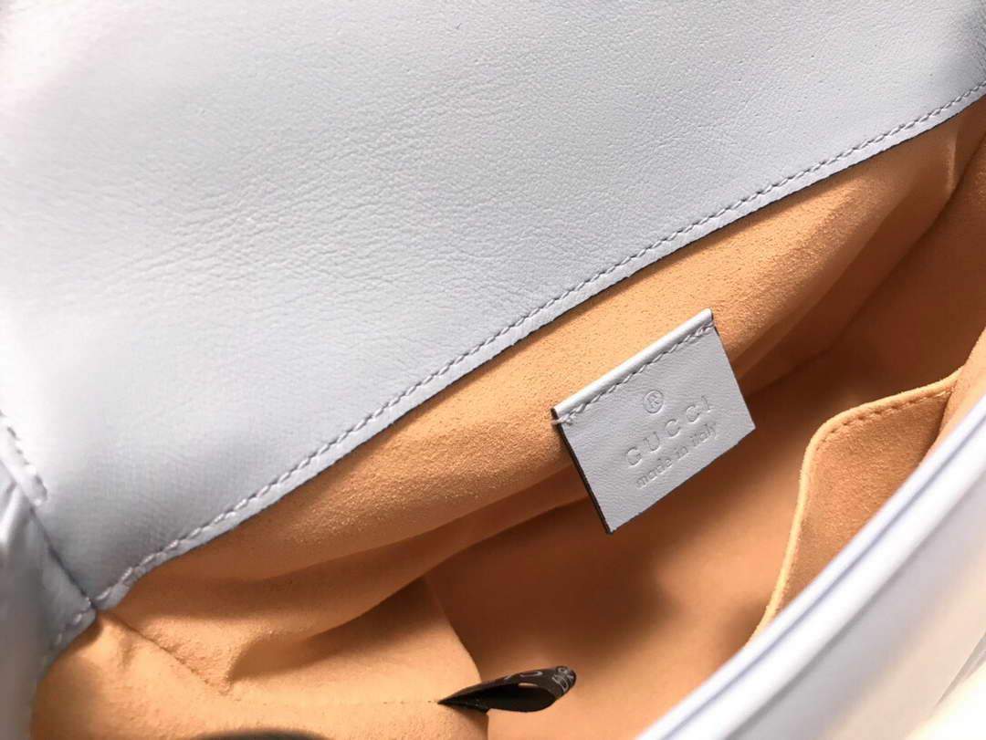 Gucci a€?47260 GG Marmont Mini Top Handle Bag Blue - luxibagsmall