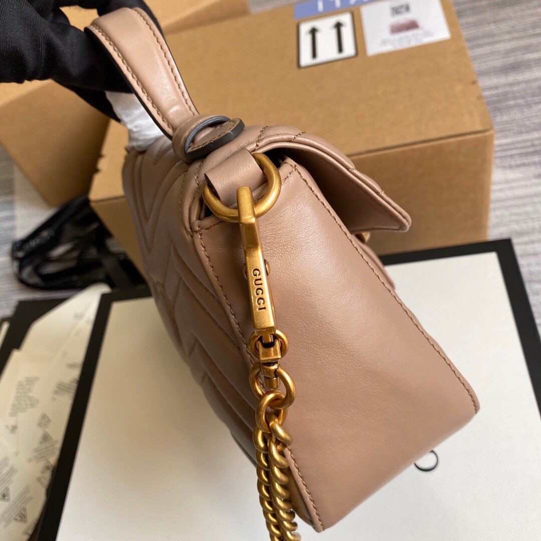 Gucci a€?47260 GG Marmont Mini Top Handle Bag Light Pink - luxibagsmall