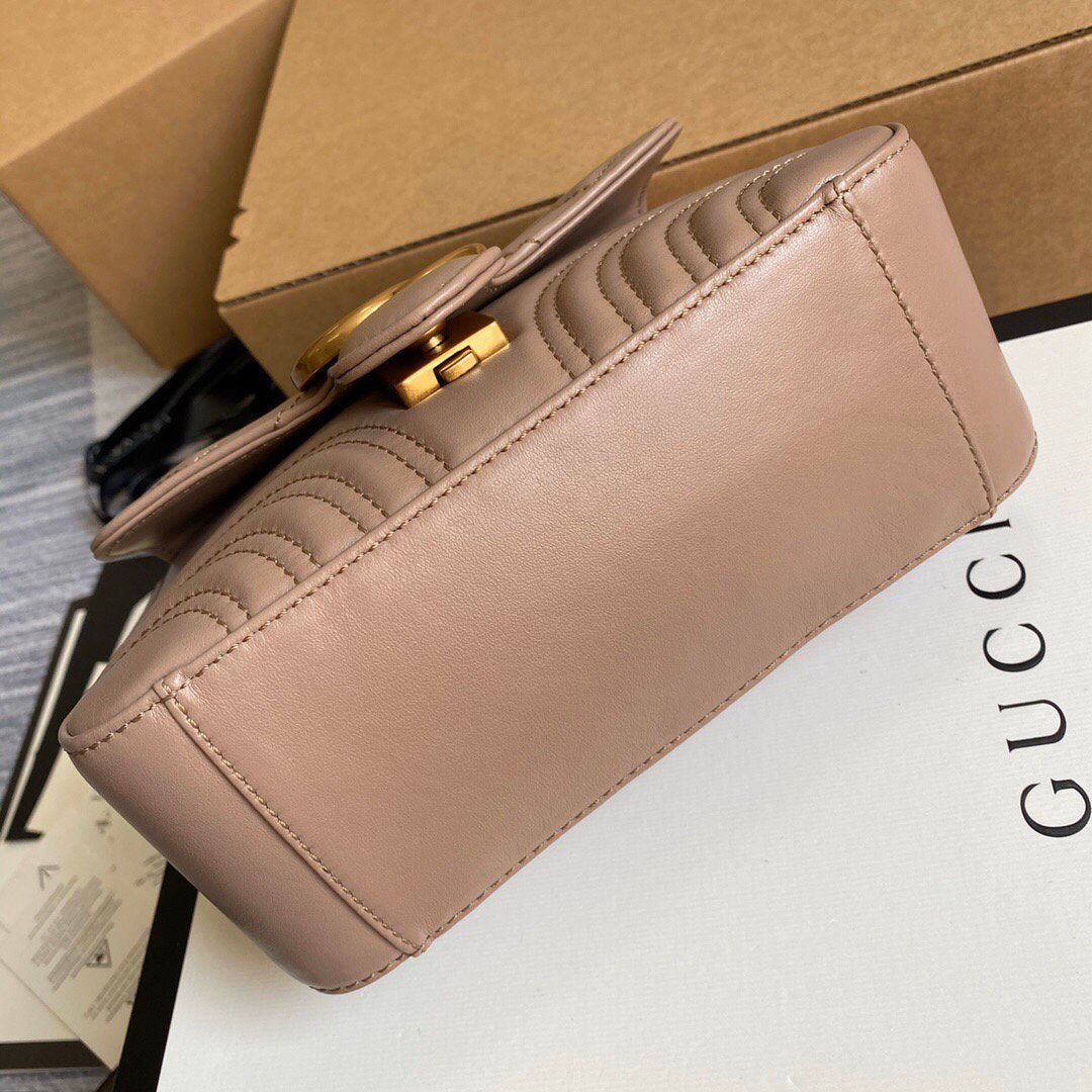 Gucci a€?47260 GG Marmont Mini Top Handle Bag Light Pink - luxibagsmall