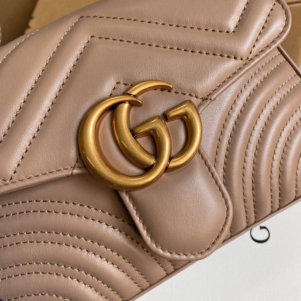 Gucci a€?47260 GG Marmont Mini Top Handle Bag Light Pink - luxibagsmall