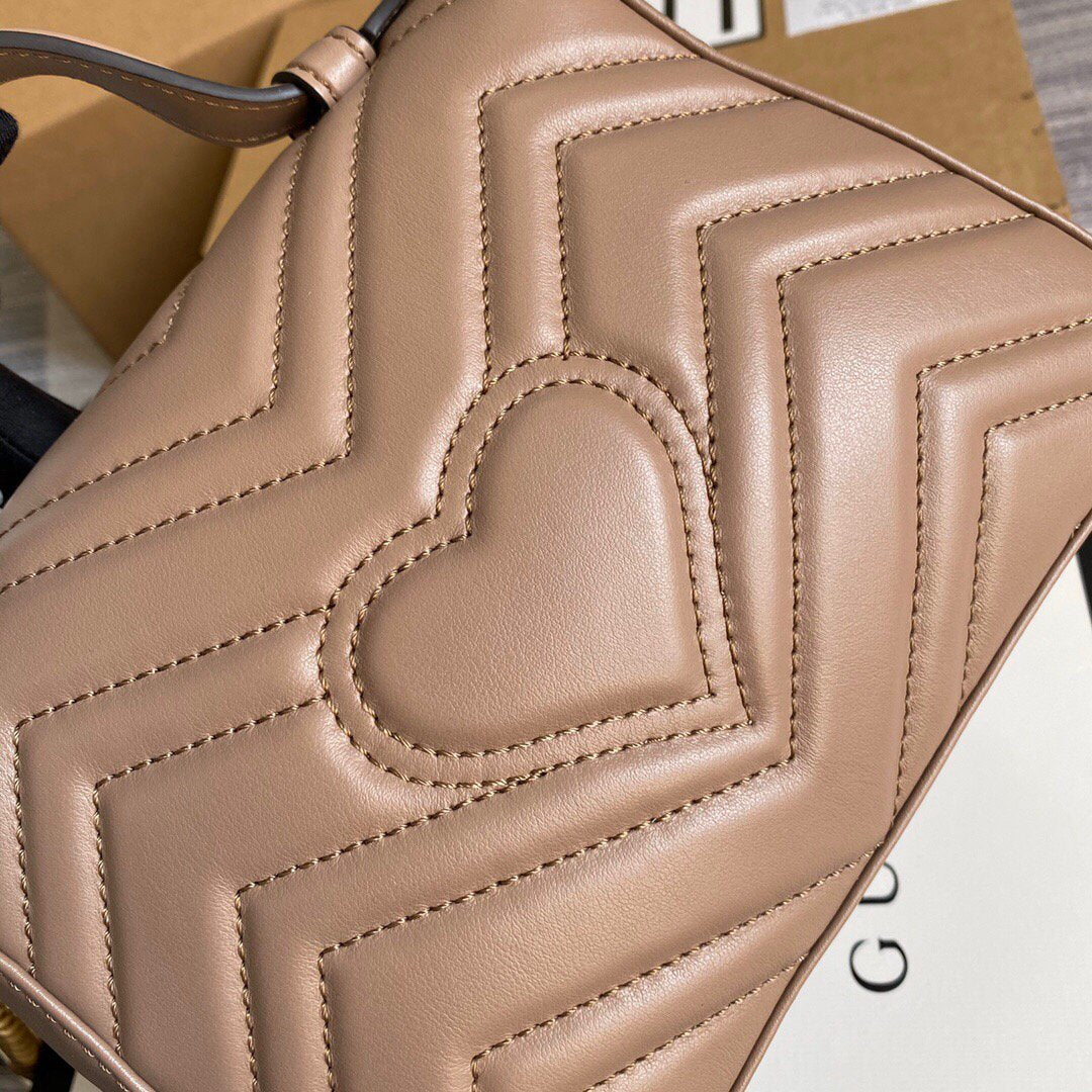 Gucci a€?47260 GG Marmont Mini Top Handle Bag Light Pink - luxibagsmall