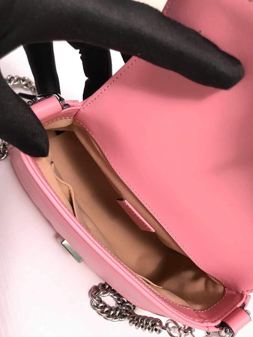 Gucci a€?47260 GG Marmont Mini Top Handle Bag Pink - luxibagsmall