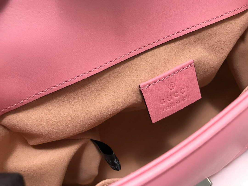 Gucci a€?47260 GG Marmont Mini Top Handle Bag Pink - luxibagsmall