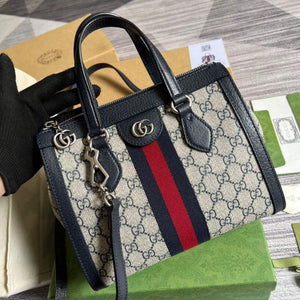 Gucci 547551 Ophidia Small GG Tote Bag Beige Blue - Default Title - View 4