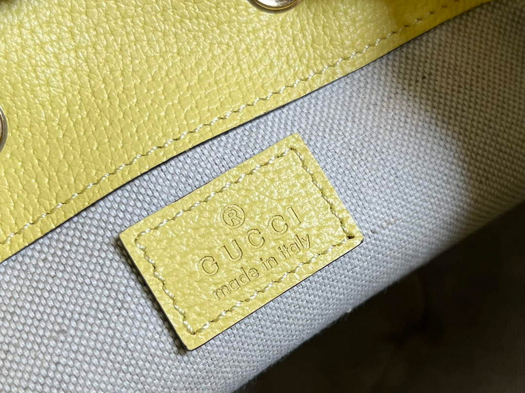 Gucci 550620 Ophidia jumbo GG mini bucket bag yellow