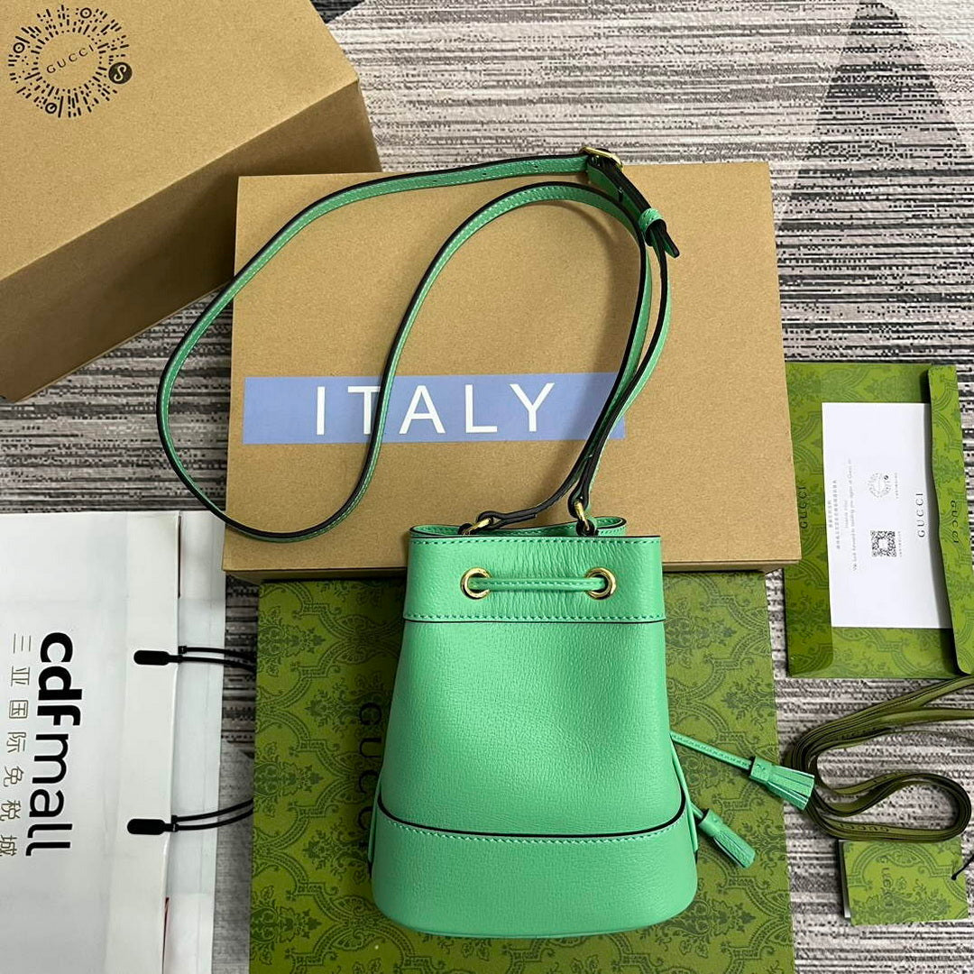 Gucci 550620 Ophidia mini bucket bag with Double G Mint Green - Default Title - View 2