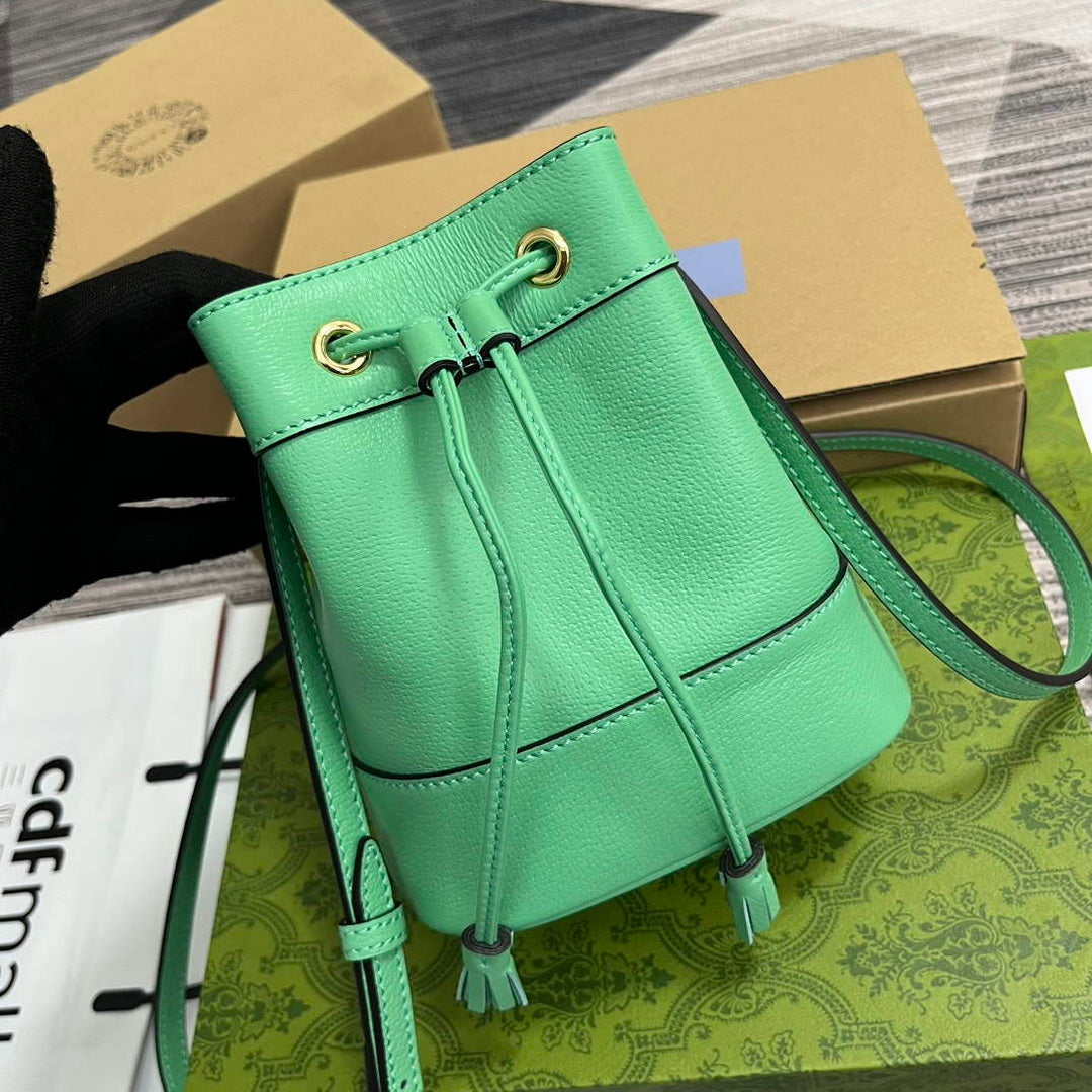 Gucci 550620 Ophidia mini bucket bag with Double G Mint Green - Default Title - View 7