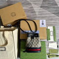 Gucci 550620 Ophidia Mini GG Bucket Bag Beige Blue - Default Title - View 1