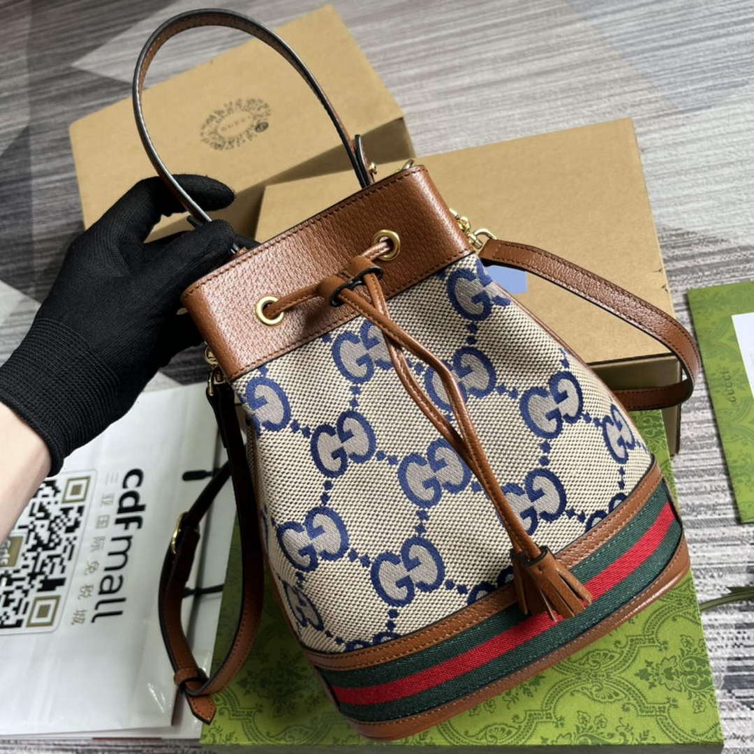 Gucci 550621 Ophidia Small GG Bucket Bag Brown